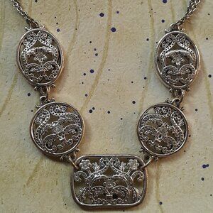 Whimsical Floral Patterned Necklace